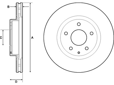 JARRULEVY DELPHI, 2 KPL / PKT, ETU, MAZDA 3, CX-3 - Jarrulevyt - BG4713C - 1