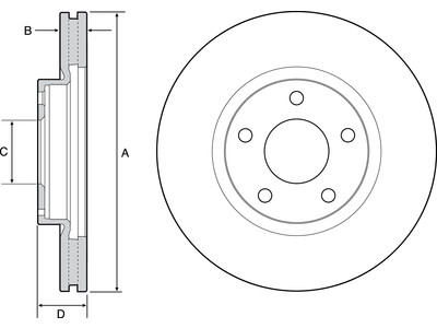 JARRULEVY DELPHI, 2 KPL / PKT, ETU, MAZDA 6, CX-5 - Jarrulevyt - BG4562C - 1