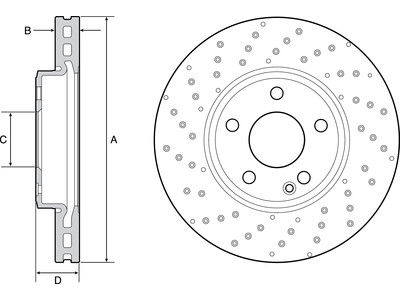 JARRULEVY DELPHI, 2 KPL / PKT, ETU, MERCEDES A B CLA - Jarrulevyt - BG4657C - 1