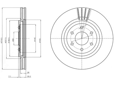 JARRULEVY DELPHI, 2 KPL / PKT, ETU, NISSAN - Jarrulevyt - BG4176C - 1