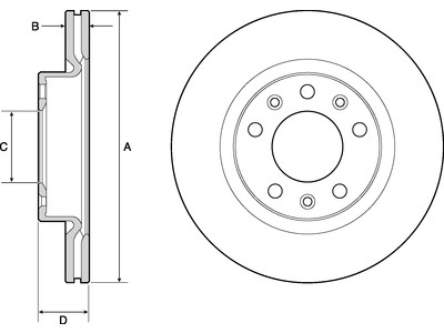 JARRULEVY DELPHI, 2 KPL / PKT, ETU, PEUGEOT 308 - Jarrulevyt - BG4700C - 1
