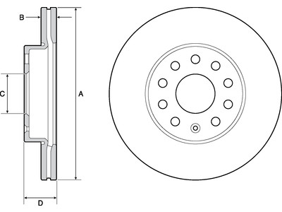 JARRULEVY DELPHI, 2 KPL / PKT, ETU, SEAT SKODA VOLKSWAGEN - Jarrulevyt - BG4701C - 1