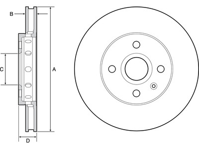JARRULEVY DELPHI, 2 KPL / PKT, ETU, SEAT SKODA VW - Jarrulevyt - BG4647C - 1