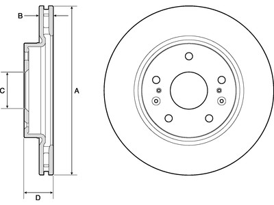 JARRULEVY DELPHI, 2 KPL / PKT, ETU, SUZUKI SX4 - Jarrulevyt - BG4764C - 1