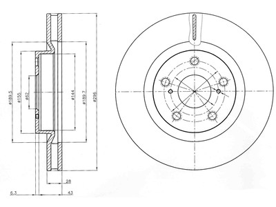JARRULEVY DELPHI, 2 KPL / PKT, ETU, TOYOTA - Jarrulevyt - BG4114C - 1