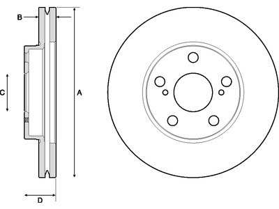 JARRULEVY DELPHI, 2 KPL / PKT, ETU, TOYOTA - Jarrulevyt - BG4711C - 1