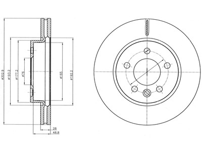 JARRULEVY DELPHI, 2 KPL / PKT, ETU, VOLKSWAGEN - Jarrulevyt - BG4343C - 1