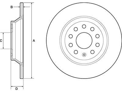 JARRULEVY DELPHI, 2 KPL / PKT, TAKA, AUDI A3, TT, VOLKSWAGEN - Jarrulevyt - BG4751C - 1