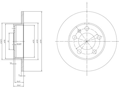 JARRULEVY DELPHI, 2 KPL / PKT, TAKA, AUDI / SEAT / SKODA / VOLKS - Jarrulevyt - BG3034C - 1