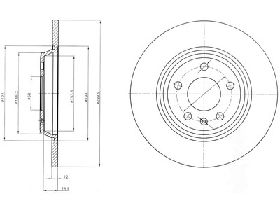 JARRULEVY DELPHI, 2 KPL / PKT, TAKA, AUDI / SKODA - Jarrulevyt - BG4081C - 1