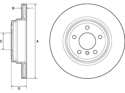 JARRULEVY DELPHI, 2 KPL / PKT, TAKA, BMW 3 # - Jarrulevyt - BG4665C - 1