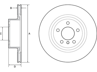 JARRULEVY DELPHI, 2 KPL / PKT, TAKA, BMW X - Jarrulevyt - BG4644C - 1