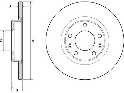JARRULEVY DELPHI, 2 KPL / PKT, TAKA, CITROEN C4 PEUGEOT 308 - Jarrulevyt - BG4661C - 1