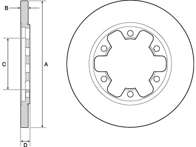 JARRULEVY DELPHI, 2 KPL / PKT, TAKA, FORD - Jarrulevyt - BG4680C - 1