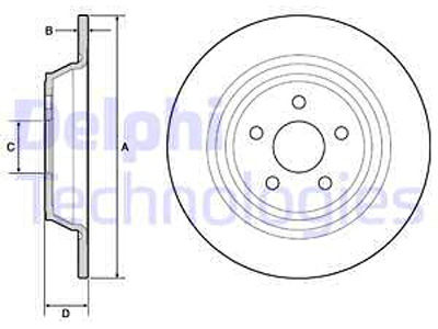 JARRULEVY DELPHI, 2 KPL / PKT, TAKA, FORD - Jarrulevyt - BG4782C - 1