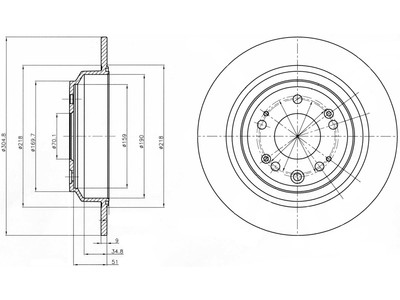 JARRULEVY DELPHI, 2 KPL / PKT, TAKA, HONDA - Jarrulevyt - BG4196C - 1