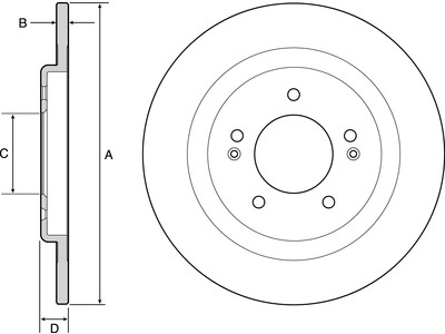 JARRULEVY DELPHI, 2 KPL / PKT, TAKA, HYUNDAI - Jarrulevyt - BG4563C - 1