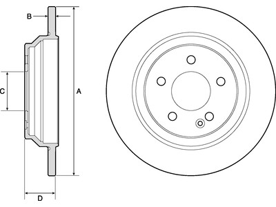 JARRULEVY DELPHI, 2 KPL / PKT, TAKA, MERCEDES - Jarrulevyt - BG4811C - 1