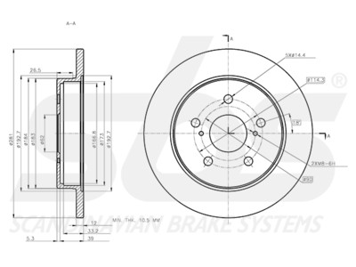 JARRULEVY SBS, 2 KPL/PKT, TAKA, LEXUS, TOYOTA - Jarrulevyt - 88-1741C - 1