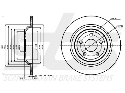 JARRULEVY SBS, 2 KPL/PKT, TAKA, FORD - Jarrulevyt - 88-2399C - 1