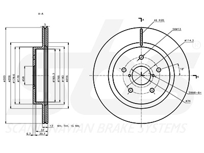 JARRULEVY SBS, 2 KPL/PKT, TAKA, SUBARU - Jarrulevyt - 88-2230C - 1