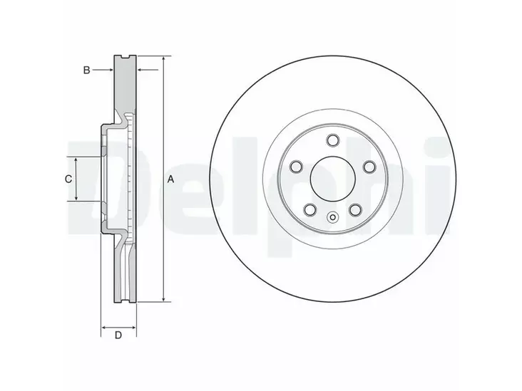 JARRULEVY DELPHI ETU / 1 KPL/PKT/ VOLVO S/V90/V60 II/XC40/60/90 - Jarrulevyt - BG9231C - 1