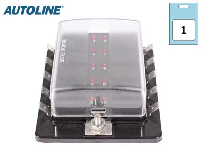 SULAKERASIA GM 10 -OS LED.MERKKIVALOLLA - Sulakerasiat GM-sulakkeille - 0100659LED - 2