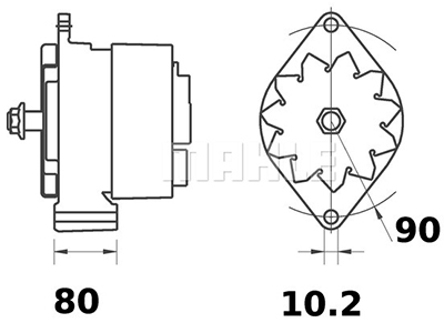 LATURI IA0801 24V 55A SCANIA - Laturit - 3200-4278MAHLE - 2