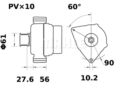 LATURI IA1198 12V 150A NEW HOLLAND - Laturit - 3200-60062MAHLE - 2