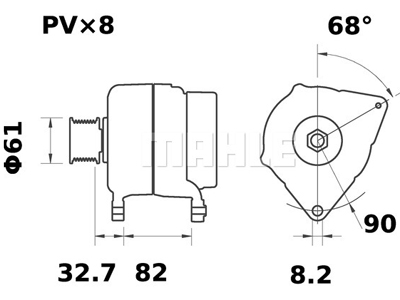 Mahle IA1379/AAN5829/MG481 laturi 12V 200A - Case, New Holland, Steyr - Laturit - 3200-60579MAHLE - 2