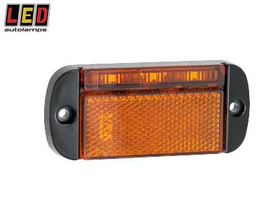 SIVUÄÄRIVALO, OHUT - MUSTA RUNKO - Keltaiset äärivalot - 1614-44AME - 1