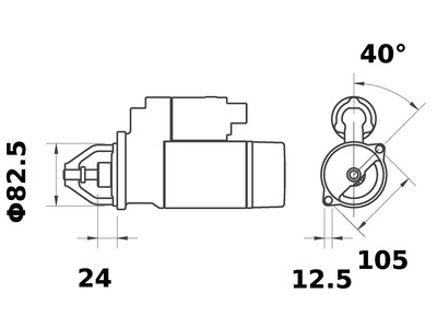 STARTTI IS1219 LOMBARDINI 12V 2,7KW - Startit - 5200-65335MAHLE - 2