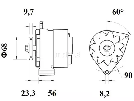 LATURI MG532 70A - Laturit - 3200-4124MAHLE - 2
