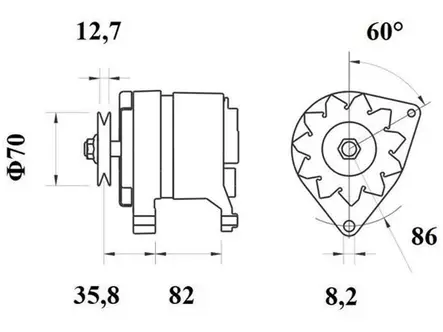 LATURI 12V 55A - Laturit - 3200-61222MAHLE - 2