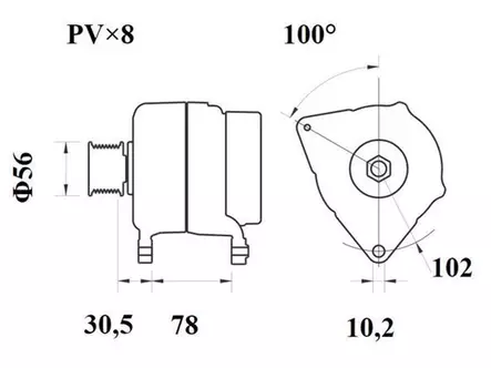 LATURI 24V 100A JCB - Laturit - 3200-61239MAHLE - 2