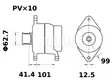 LATURI 120A NEW HOLLAND - Laturit - 3200-60531MAHLE - 2