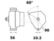 LATURI 12V 200A AGCO - Laturit - 3200-60535MAHLE - 2