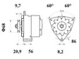 LATURI 12V 80A "MIKKI" - Laturit yleismallit - 3200-61208MAHLE - 2