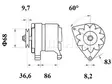 LATURI IA0301 12V 55A - Laturit - 3200-4240MAHLE - 2