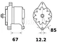 LATURI IA0463 12V 65A DUCATO - Laturit - 3200-4352MAHLE - 2