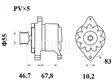 LATURI IA0532 12V 70A - Laturit - 3200-4298MAHLE - 2