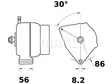 LATURI IA0598 12V 70A SAME - Laturit - 3200-60569MAHLE - 2
