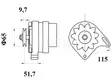 LATURI IA0735 12V 45A LOMBARDINI - Laturit - 3200-60568MAHLE - 2