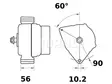 LATURI IA1024 12V 70A KHD - Laturit - 3200-60570MAHLE - 2