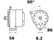 LATURI IA1081 12V 95A 56 KLO 10 - Laturit - 3200-4553MAHLE - 2