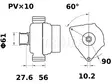 LATURI IA1198 12V 150A NEW HOLLAND - Laturit - 3200-60062MAHLE - 2