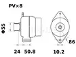 LATURI IA1286 12V 120A IVECO - Laturit - 3200-60561MAHLE - 2