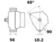 LATURI IA1320 12V 120A M-F, VALMET - Laturit - 3200-60573MAHLE - 2