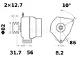 LATURI IA1354 95A CLAAS - Laturit - 3200-60588MAHLE - 2