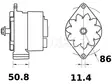 LATURI IA1438 70A PENTA - Laturit - 3200-4313MAHLE - 2